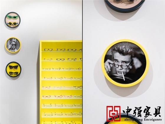 眼鏡展示柜，眼鏡店鋪墻