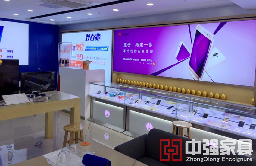 手機柜臺設計，手機展柜制作,手機展柜