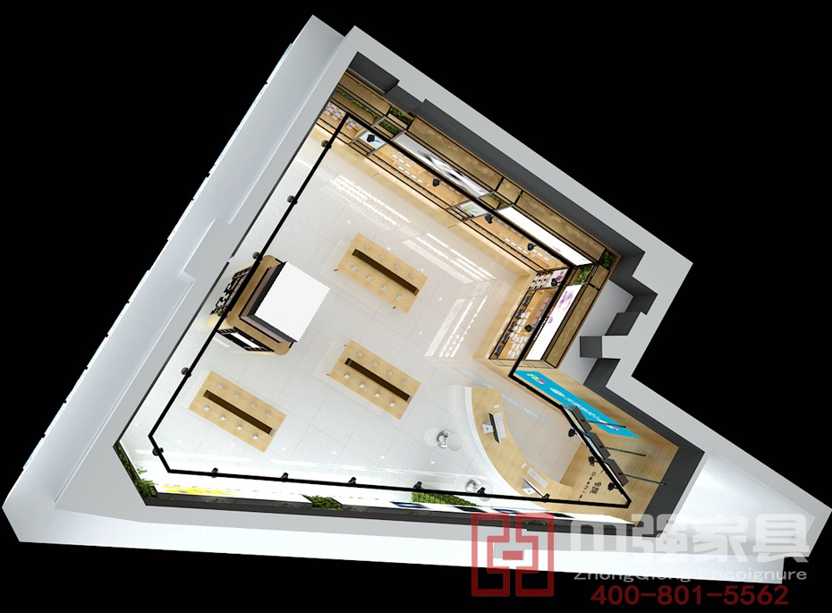 義務(wù)手機店展柜制作設(shè)計效果圖
