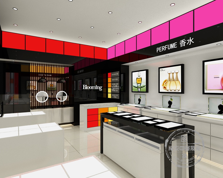 化妝品展柜細節描述