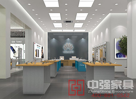 華為手機專賣店設計裝修展柜制作