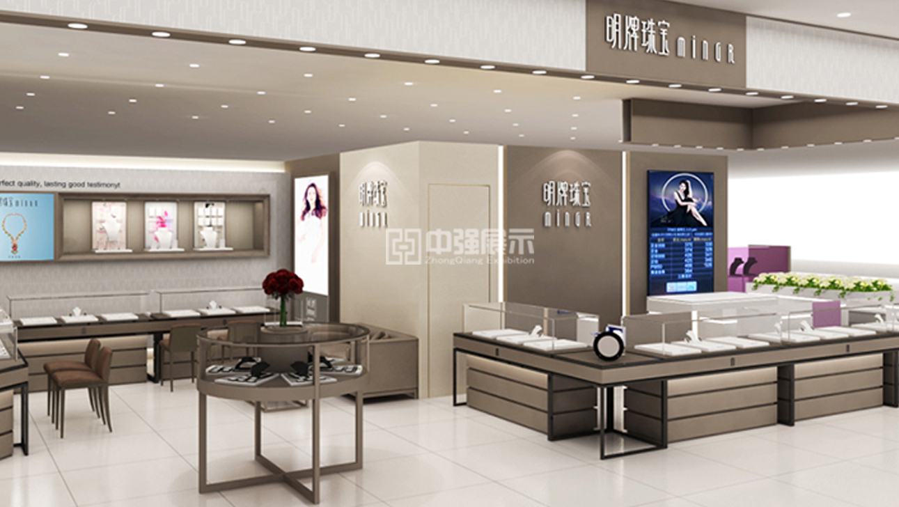 常州明牌珠寶柜臺定制廠-中強展柜廠