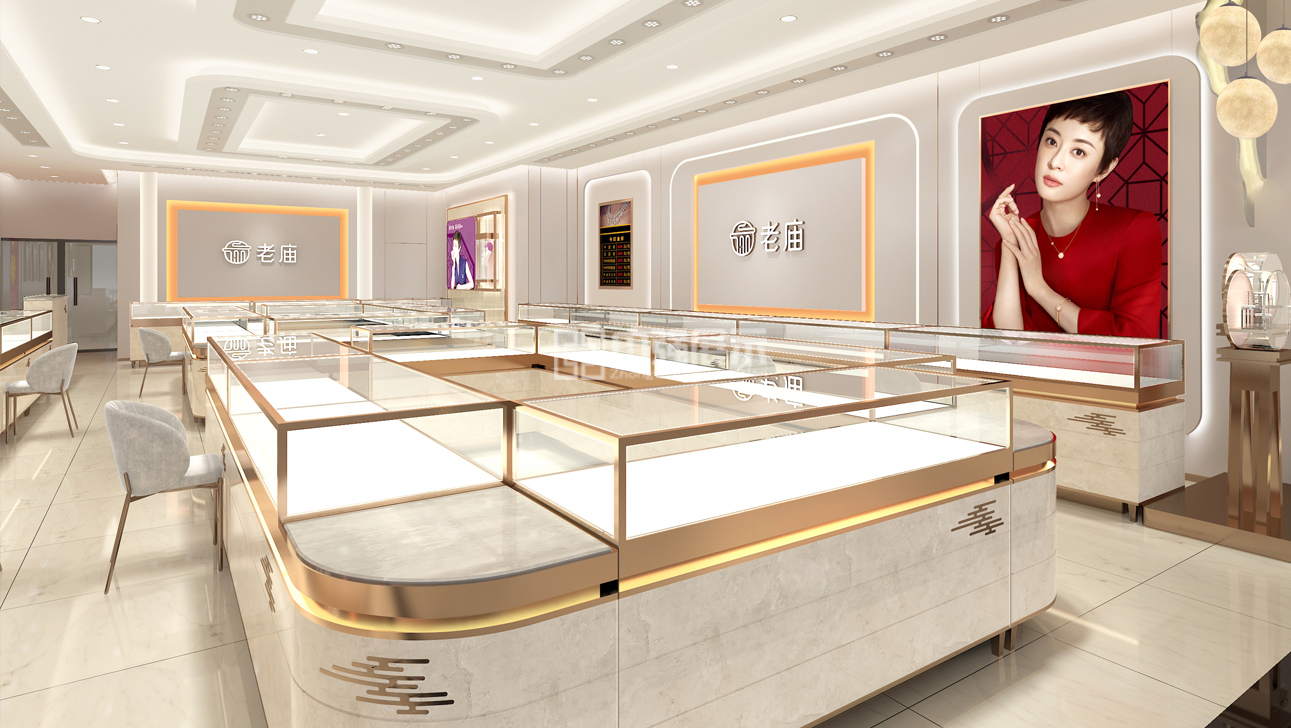 鎮江珠寶展示柜設計定制-中強展柜廠