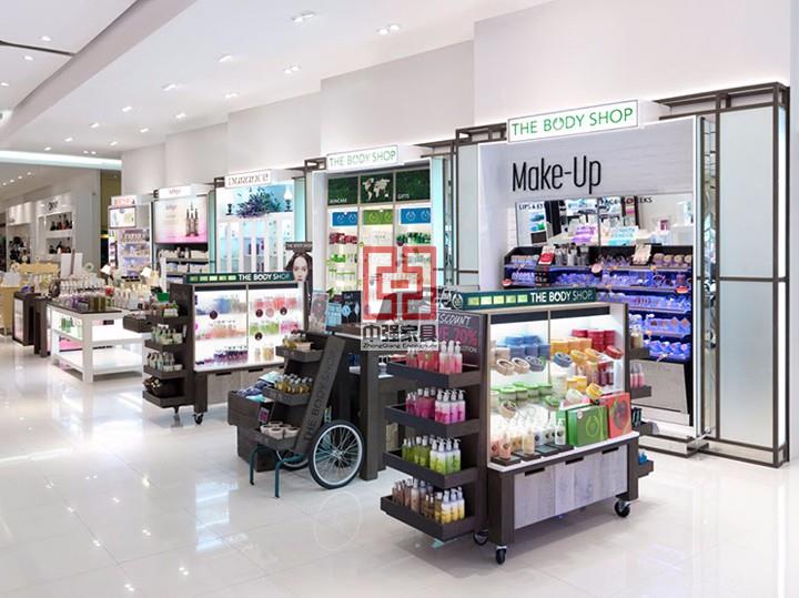 美妝百貨展柜定制專業展柜廠家中強展柜