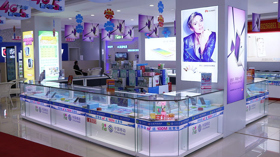 手機展柜,南京手機柜臺,展柜制作,