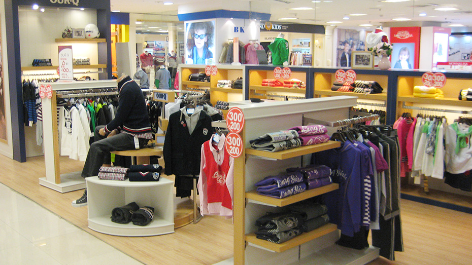 童裝展示柜,南京展柜,展柜設計