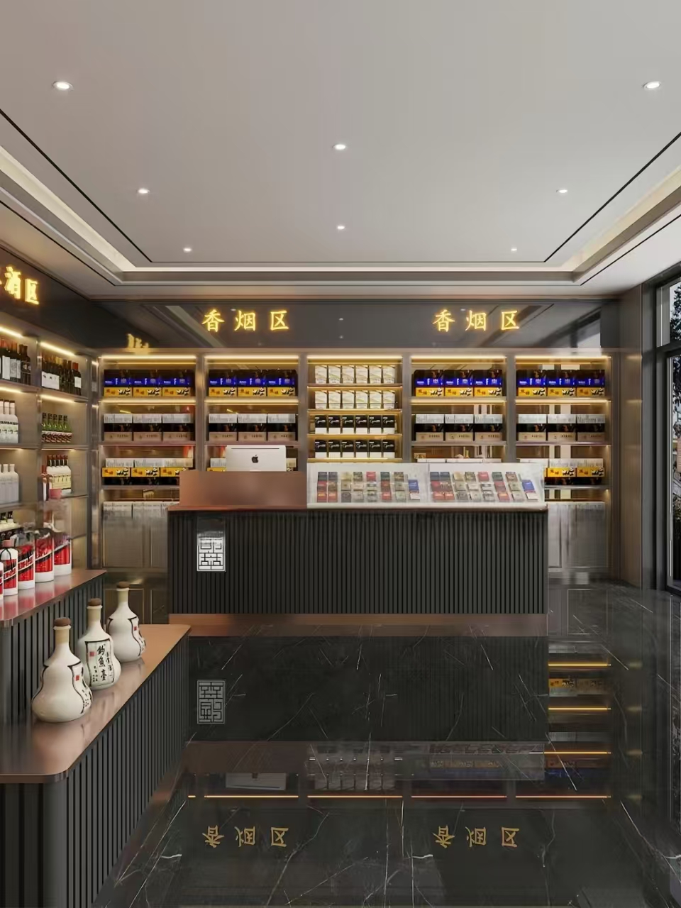 無錫奢華煙酒廠家直發(fā)定制展柜-中強展柜廠