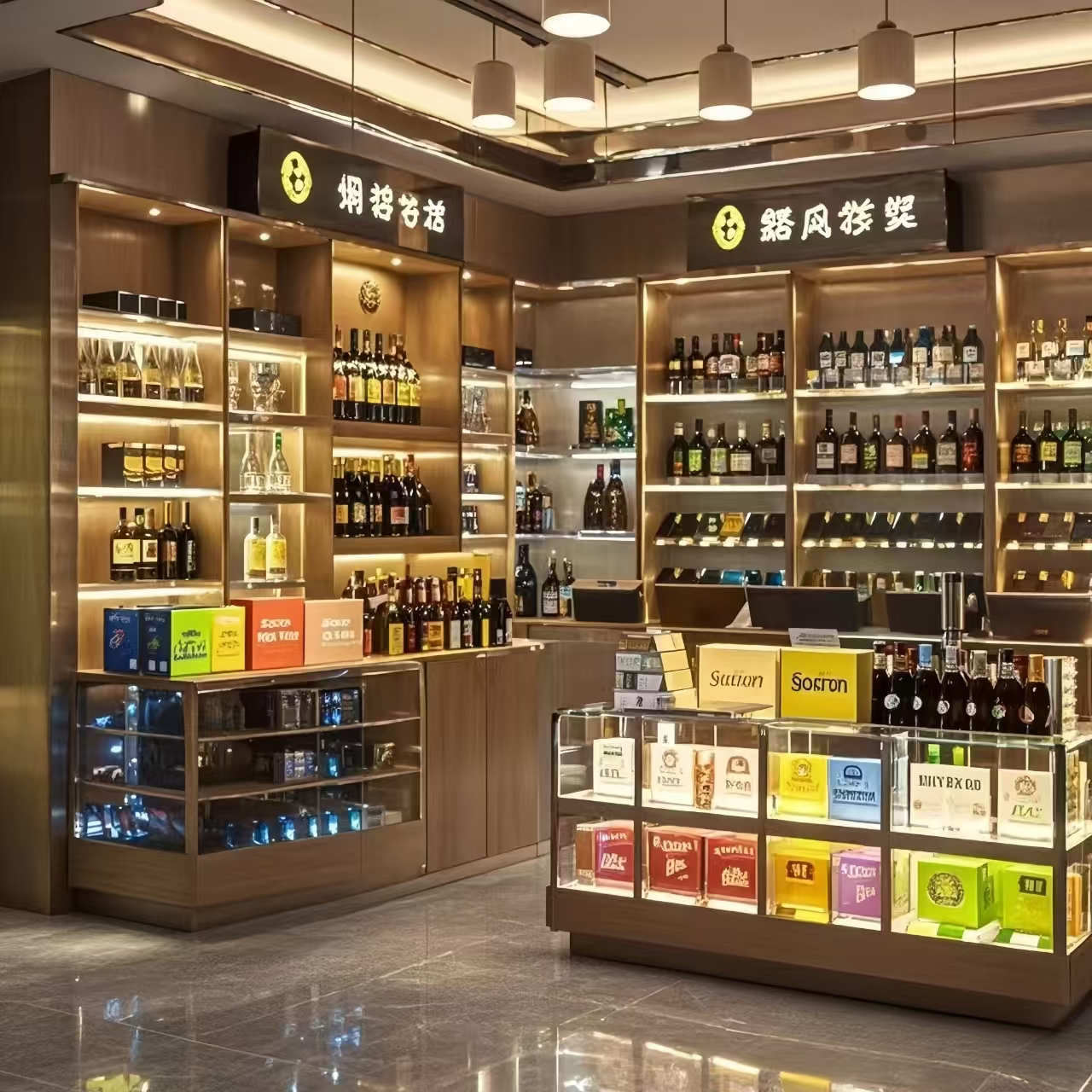 南通煙酒展柜定制廠家-中強(qiáng)展柜廠