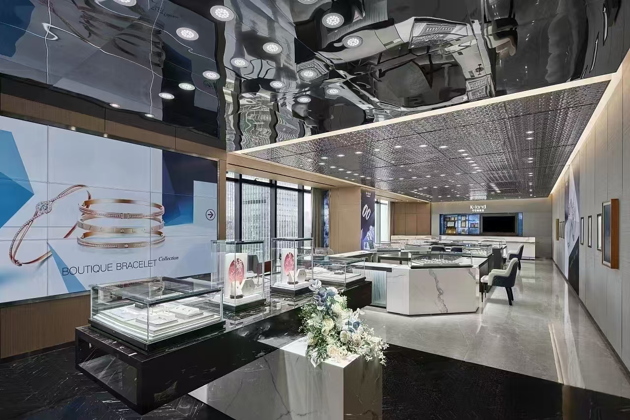 揚州珠寶展柜廠家-揚州定制珠寶展柜廠家地址-中強展柜廠