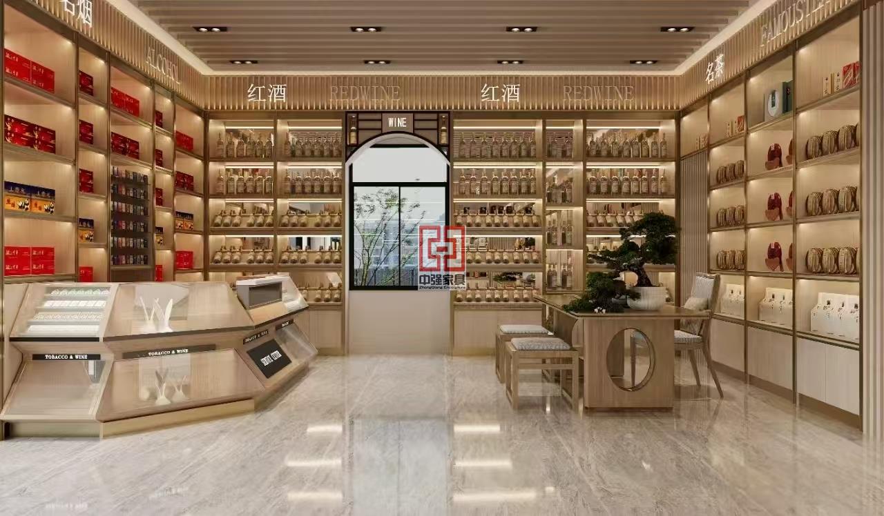 煙酒高檔酒茅臺(tái)五糧液店鋪展柜定制-南京煙酒展柜定制