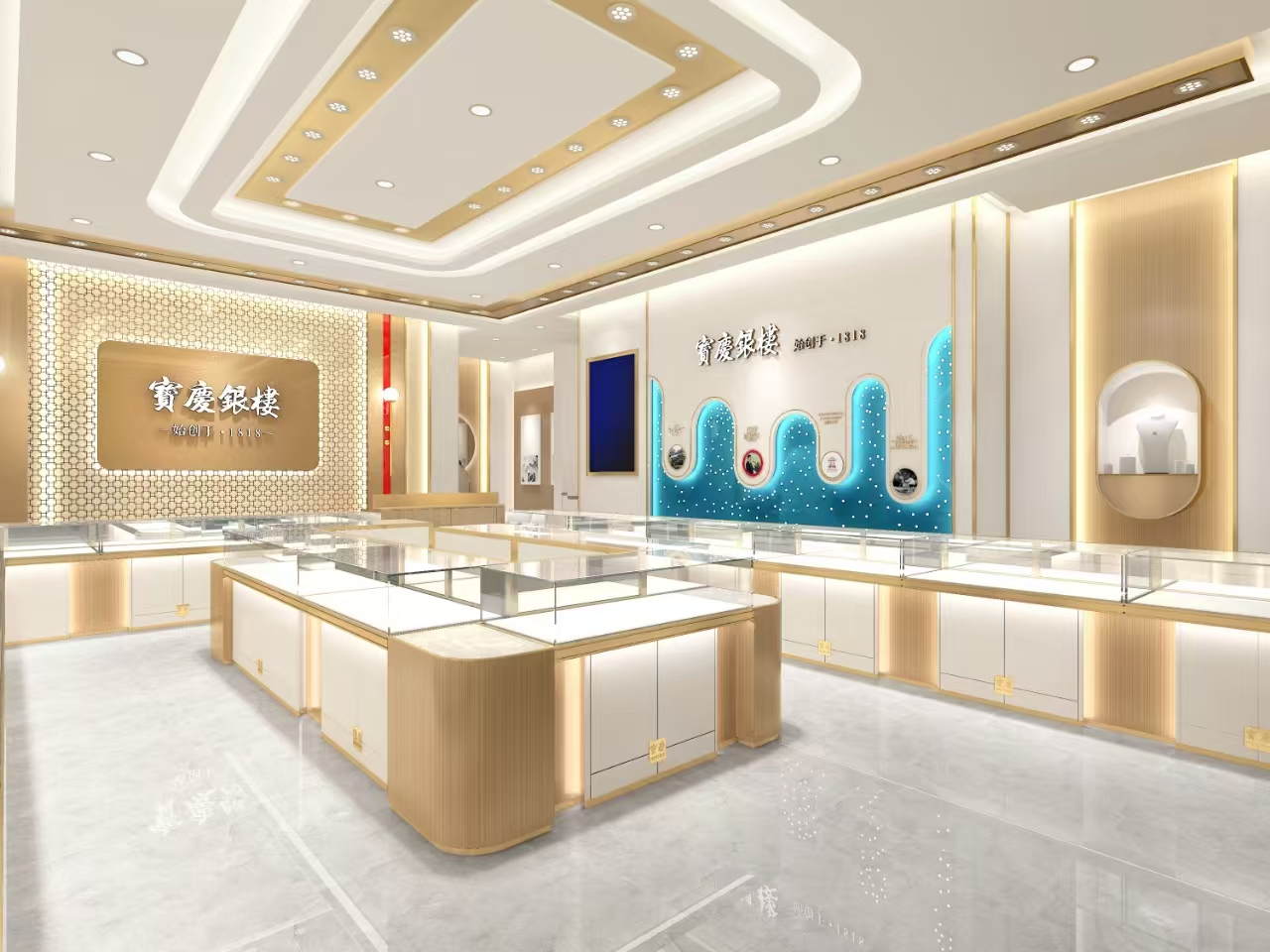 宜興寶慶銀樓珠寶展柜定做安裝